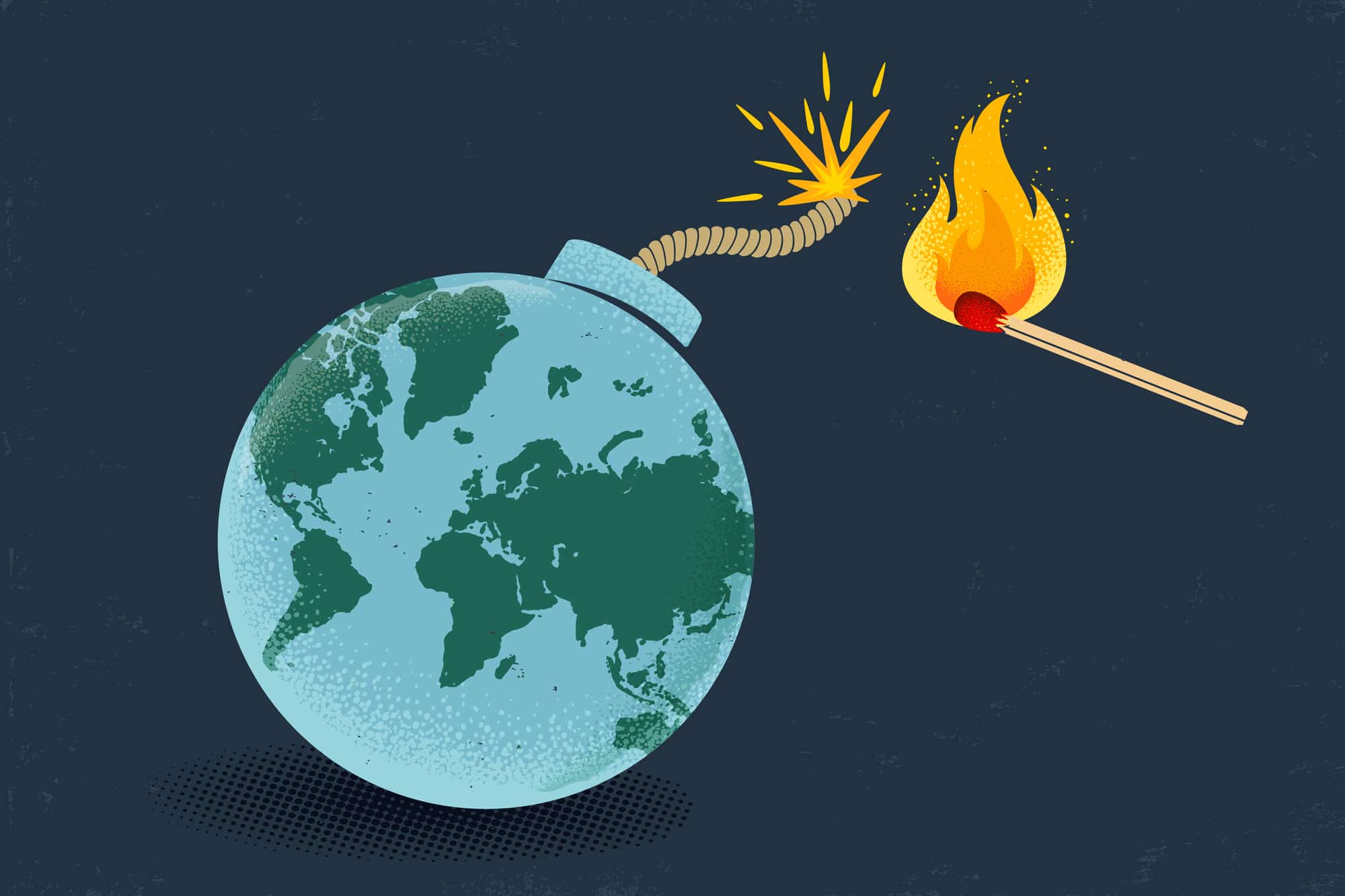 earth like bomb with match