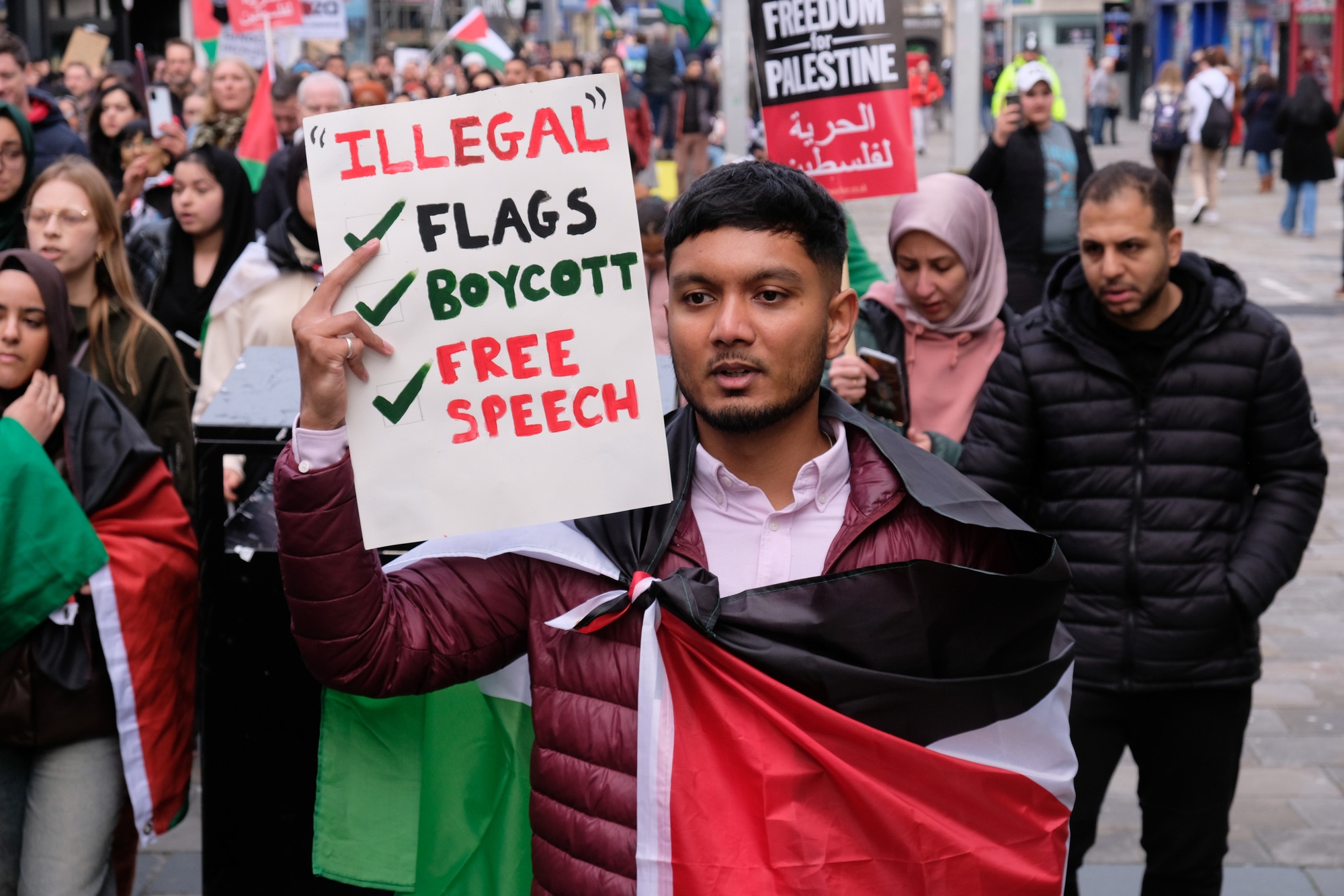 palestinian solidarity campaign march newcastle