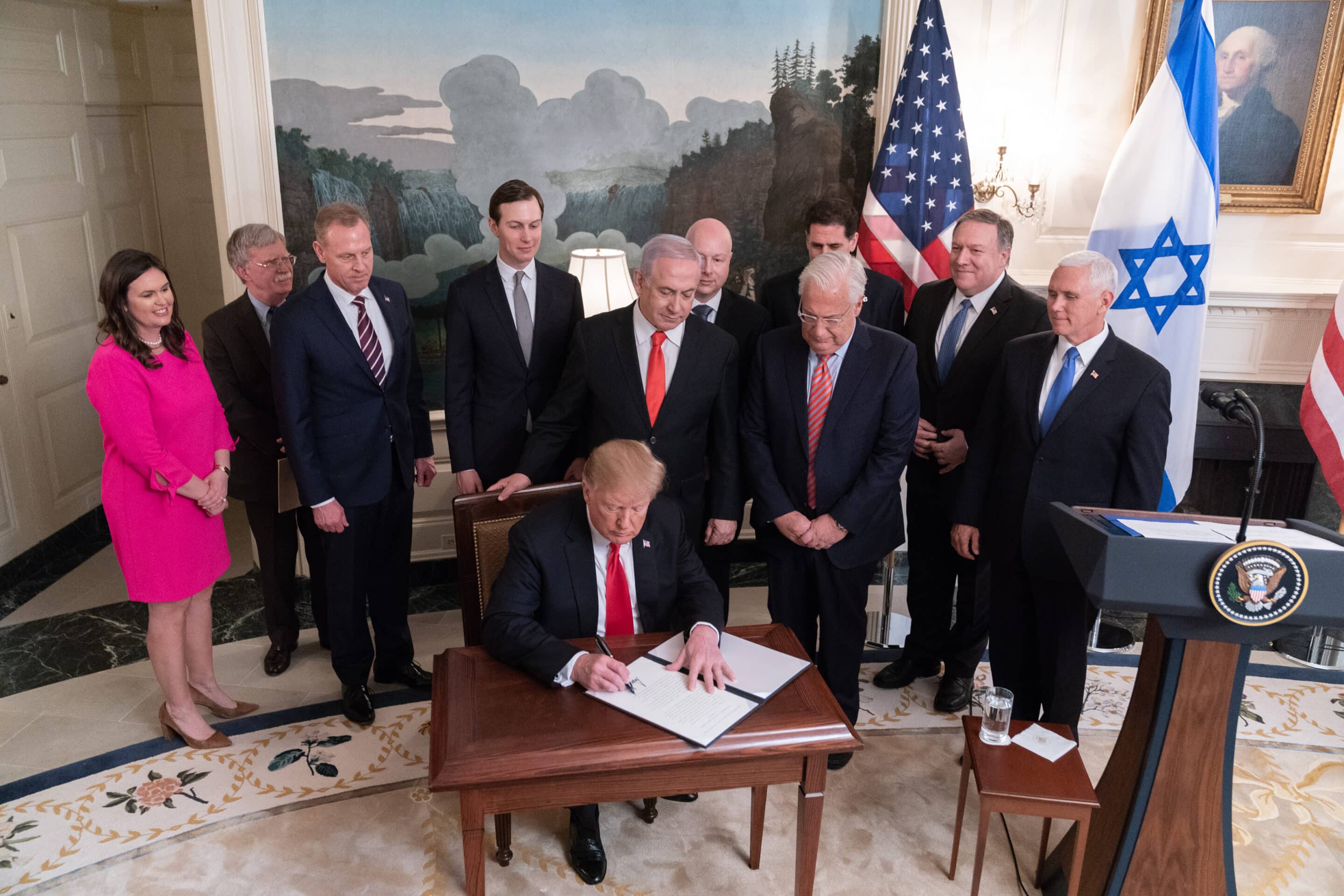 president trump welcome the prime minister of israel to the white house, 25 march 2019