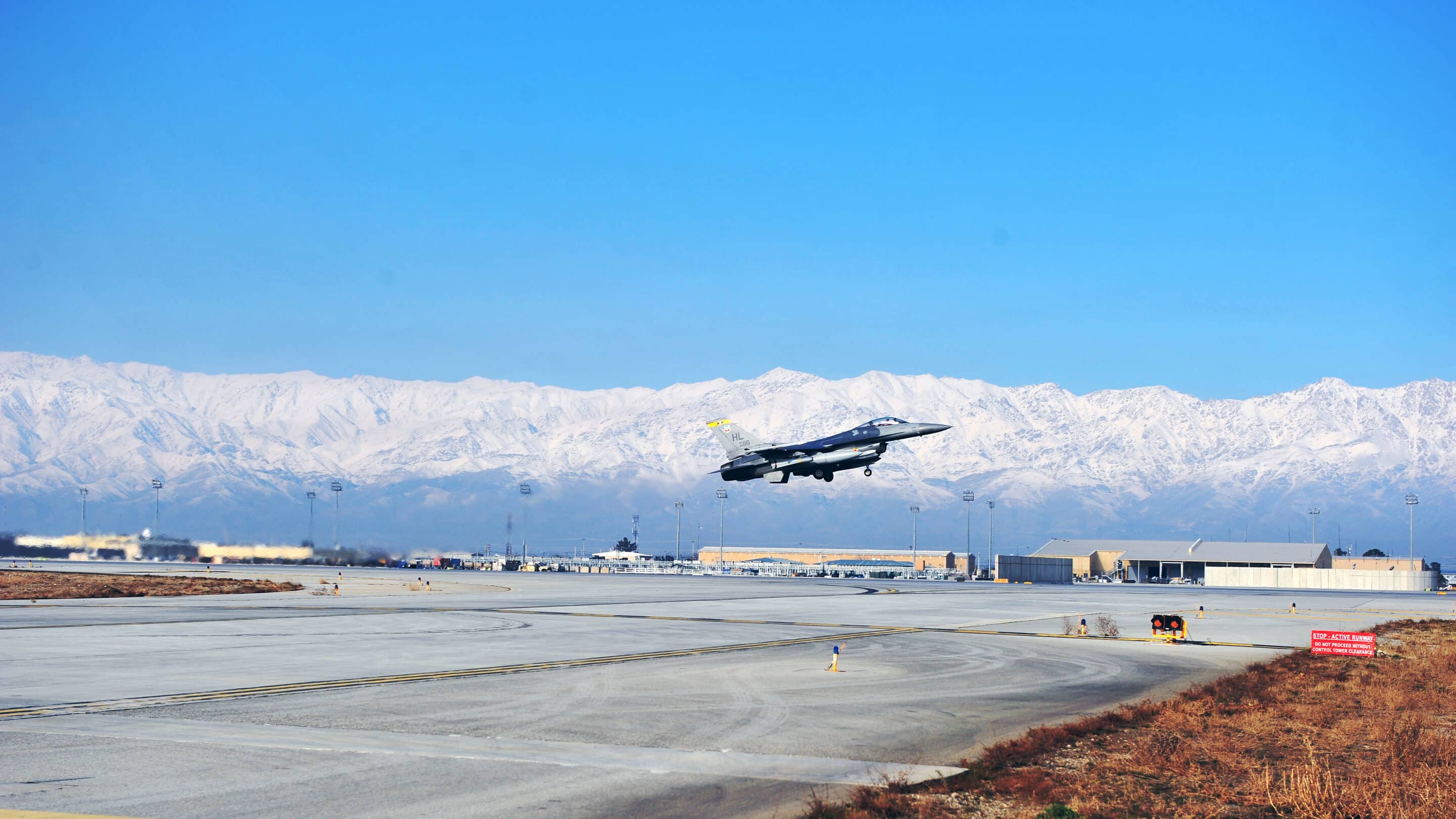 f 16 takes off at bagram