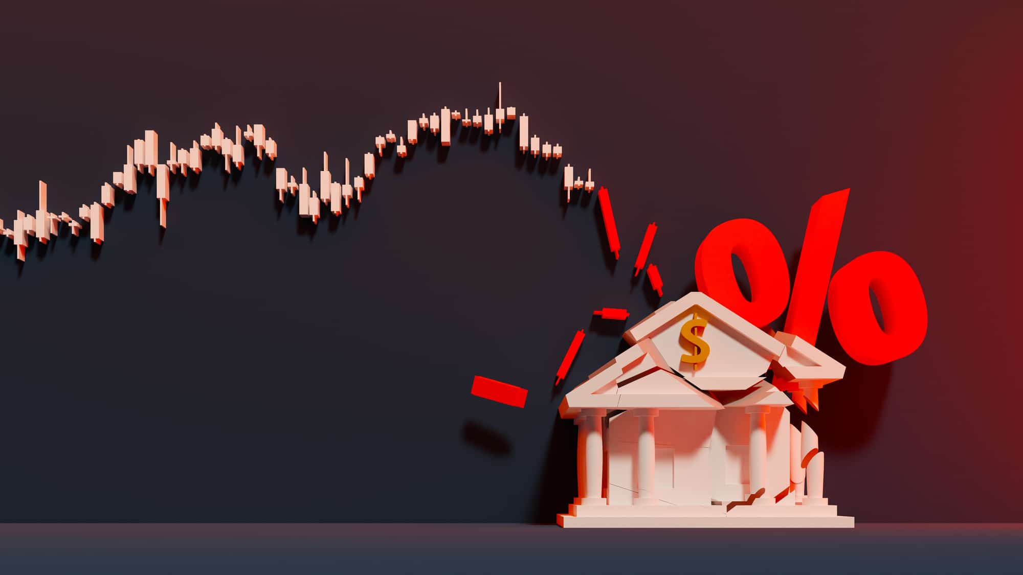 banking crisis and stock price decline due to interest rate hike