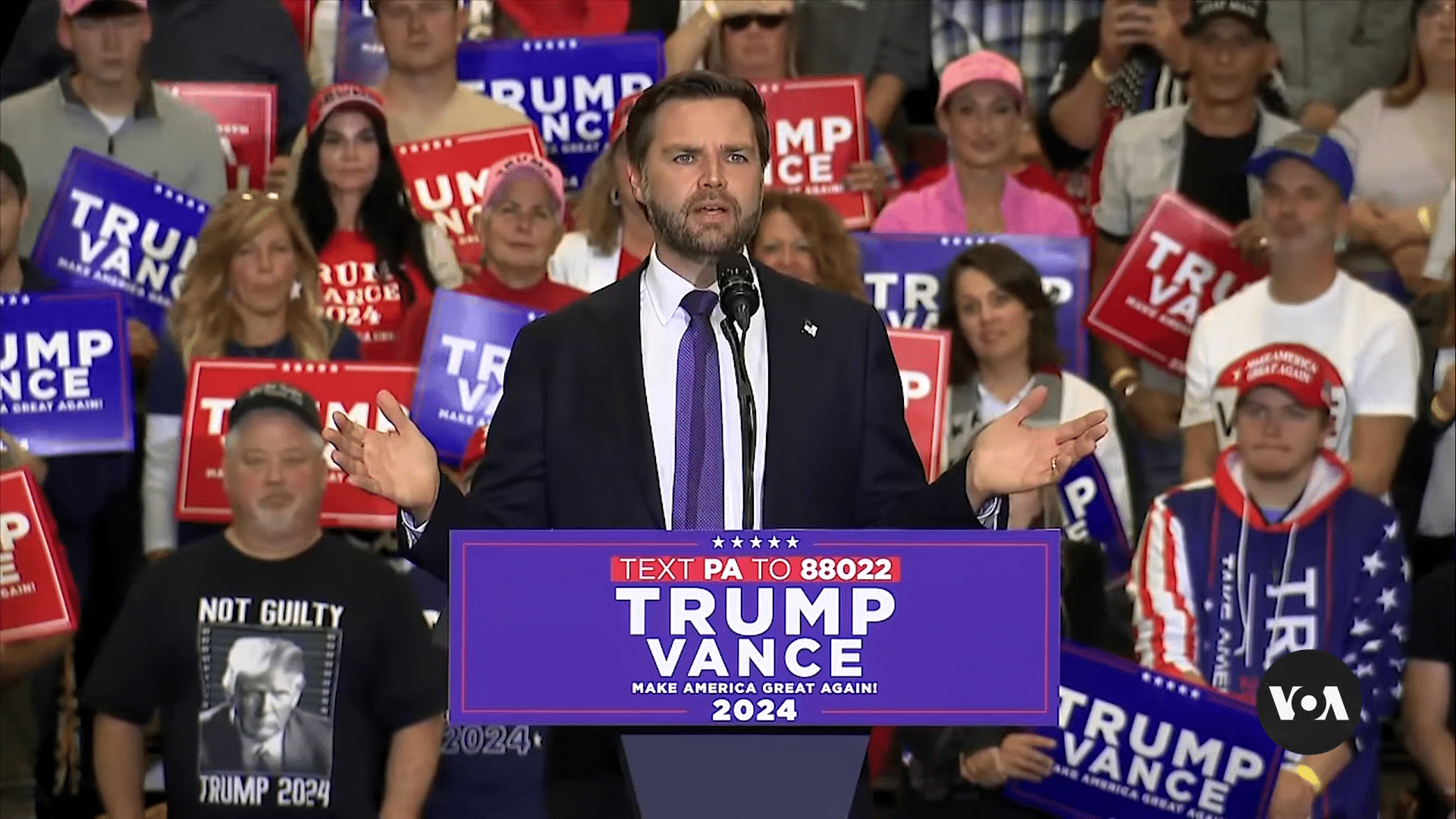 jd vance speaking at a rally in wilmington, north carolina