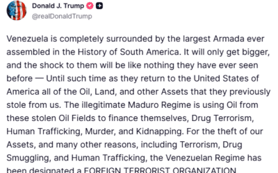 Trump Orders Total Blockade of Venezuelan Oil, Designates Government as Terror Organization