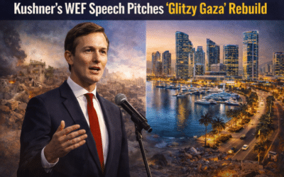 Kushner’s WEF Speech Pitches ‘Glitzy Gaza’ Rebuild