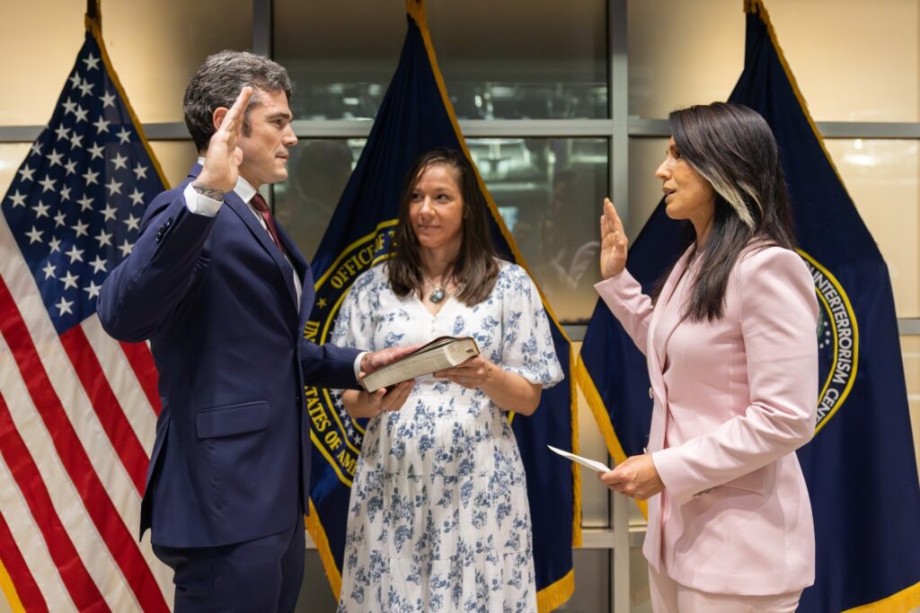 joe kent is sworn in as director of the national counterterrorism center in july 2025