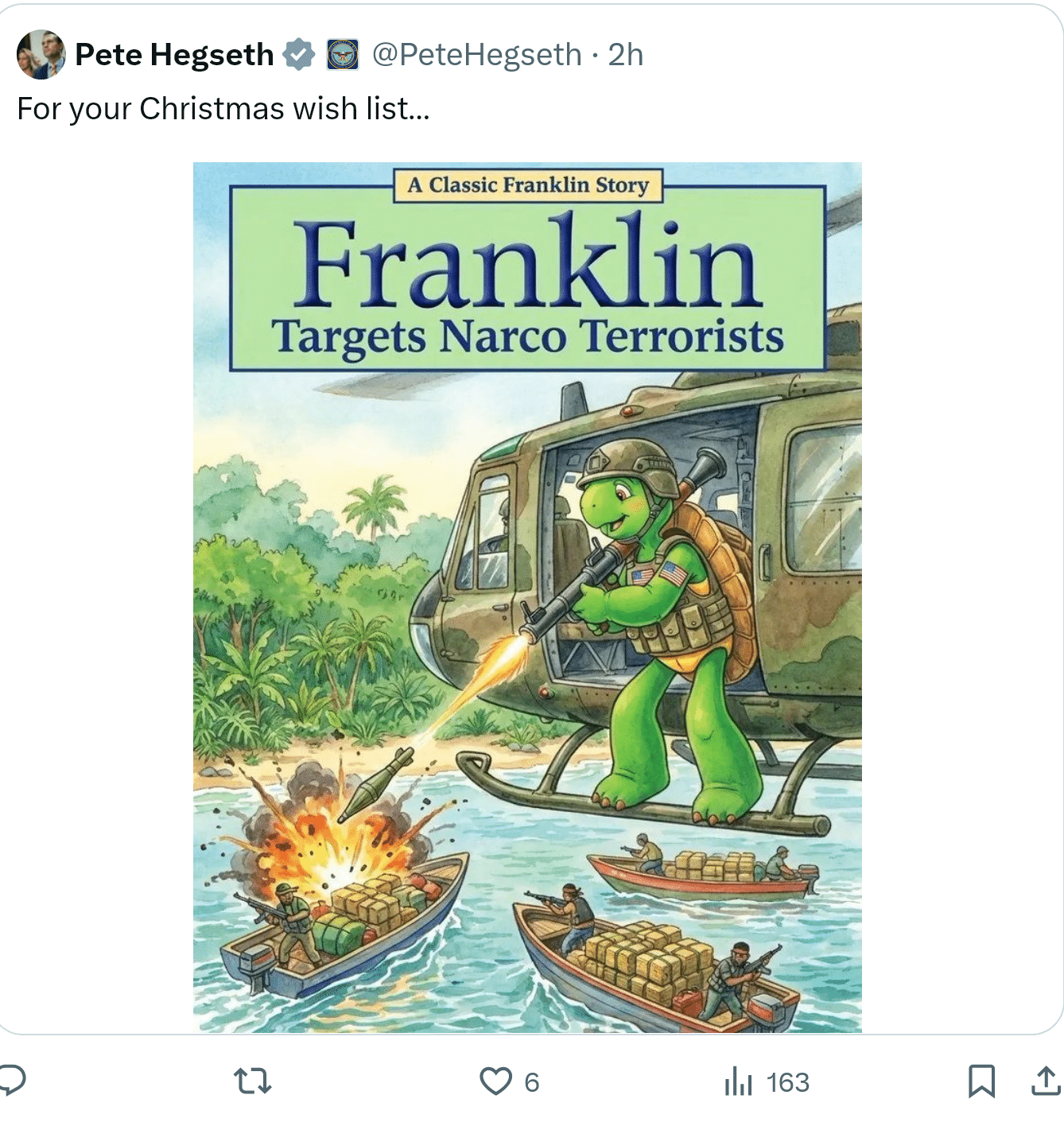 hegseth franklin kills narco terrorists screenshot 2025 11 30 at 23 15 12 home 