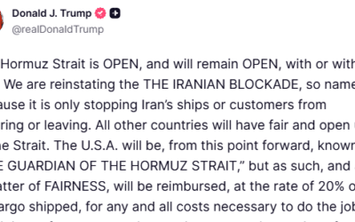 Trump Announces US Will Impose Security Fees in Strait of Hormuz