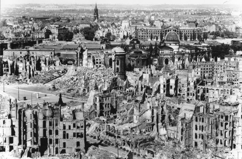 dresden, zerstörtes stadtzentrum