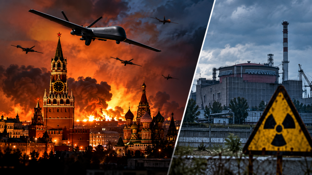 drones over kremlin, nuclear warning
