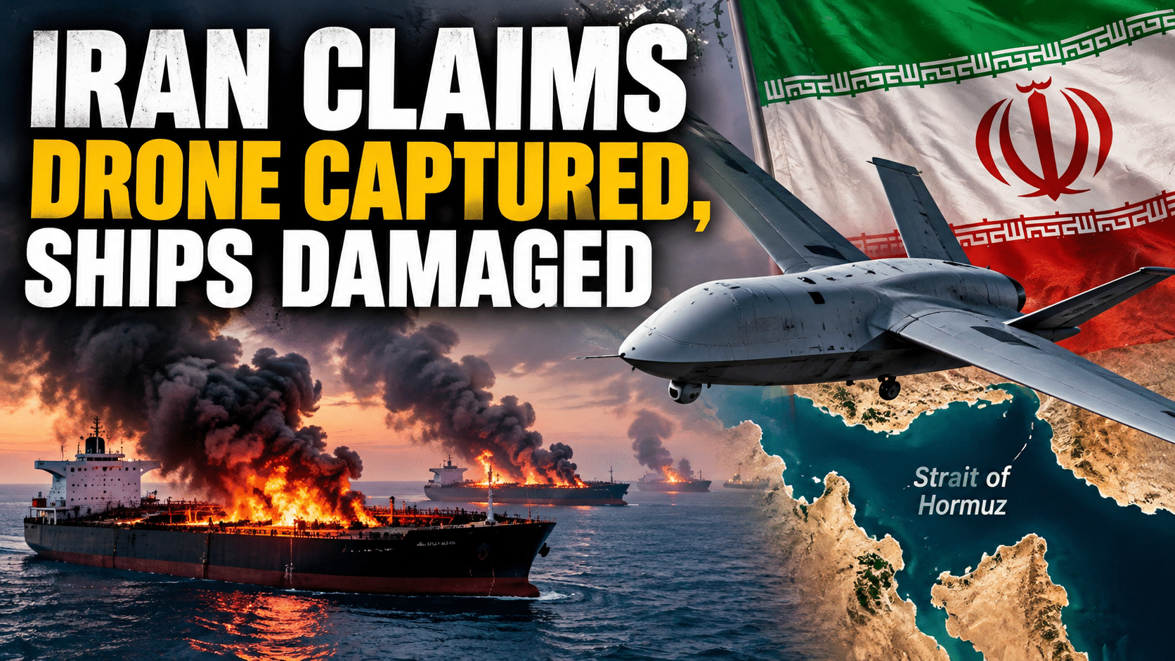 iran claims drone captured, ships damaged iran claims drone captured, ships damaged